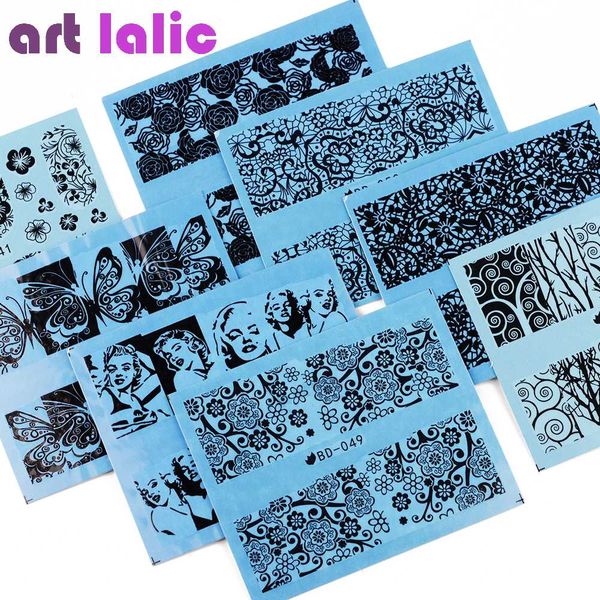 artlalic 72 sheets water transfer nail stickers jumbo set black lace flowers design tip nail art decals beauty manicure tools
artlalic 72 sheets water transfer nail stickers jumbo set black lace flowers design tip nail art decals beauty manicure tools