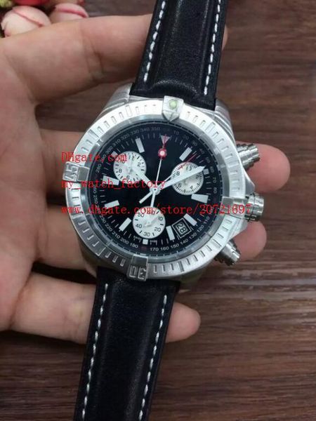 luxury wristwatches 44mm quartz chronograph black dial stainless steel mens men's watch watches leather strap bands, Slivery;brown
luxury wristwatches 44mm quartz chronograph black dial stainless steel mens men's watch watches leather strap bands, Slivery;brown