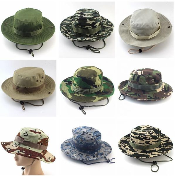 men bucket camouflage hat hunting caps wide strap military hats chin brim fishing cap new printing camping sun protection 26 colors ffxea, Blue;gray
men bucket camouflage hat hunting caps wide strap military hats chin brim fishing cap new printing camping sun protection 26 colors ffxea, Blue;gray
