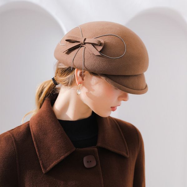 autumn and winter popular fashion woolen hats woman felt peaked cap lady party chic 100% wool newsboy hat, Blue;gray
autumn and winter popular fashion woolen hats woman felt peaked cap lady party chic 100% wool newsboy hat, Blue;gray