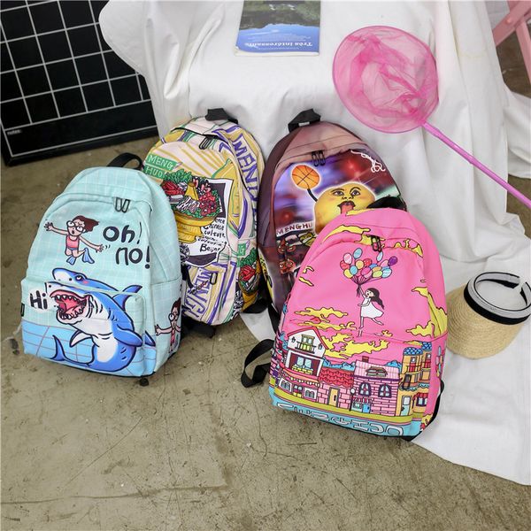 original print cartoon full backpack bag men and women personality graffiti bag manufacturers selling a undertakes
original print cartoon full backpack bag men and women personality graffiti bag manufacturers selling a undertakes