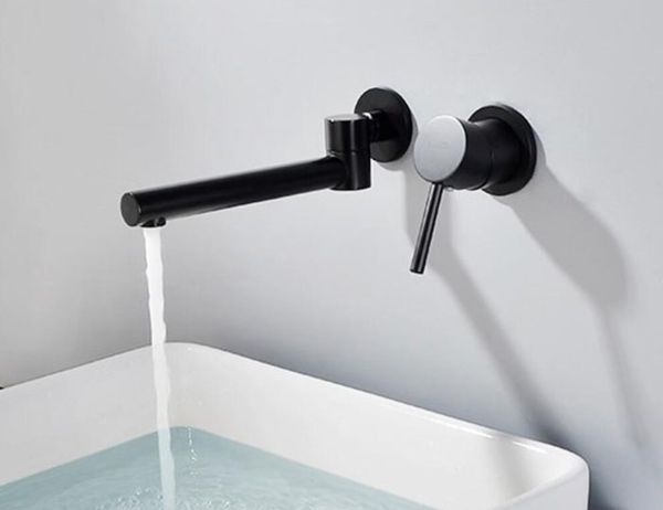 unique solid brass single handle wall mounted bathroom sink faucet mixe diverter tap in matte black is332
unique solid brass single handle wall mounted bathroom sink faucet mixe diverter tap in matte black is332