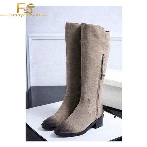 fsj beige vintage zip women's boots flock( med square heel solid polyurethane winter work, date suede round toe knee-high boots, Black
fsj beige vintage zip women's boots flock( med square heel solid polyurethane winter work, date suede round toe knee-high boots, Black
