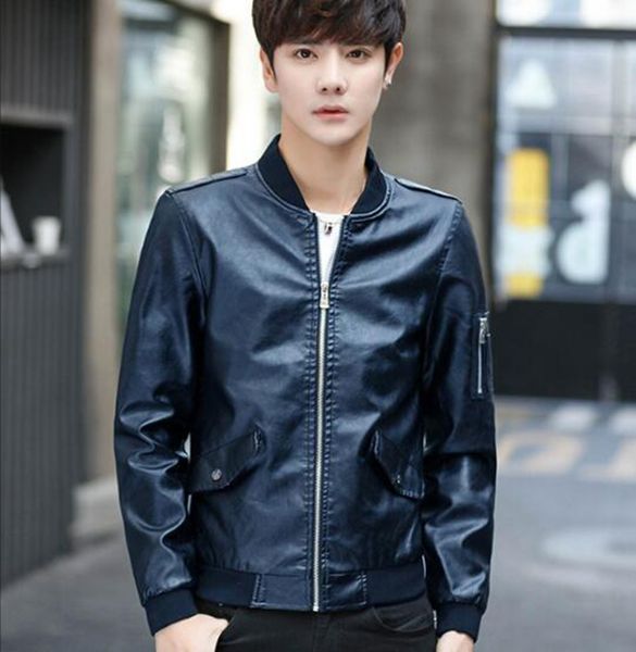men's korean new boutique personality handsome fashion casual european and american trend pu locomotive leather coat / m-4xl, Black
men's korean new boutique personality handsome fashion casual european and american trend pu locomotive leather coat / m-4xl, Black