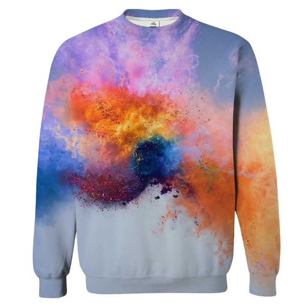 2018 digital printing creative 3d stars flower loose hoodless sweatshirt european and american round neck long sleeve sweatshirt, Black
2018 digital printing creative 3d stars flower loose hoodless sweatshirt european and american round neck long sleeve sweatshirt, Black