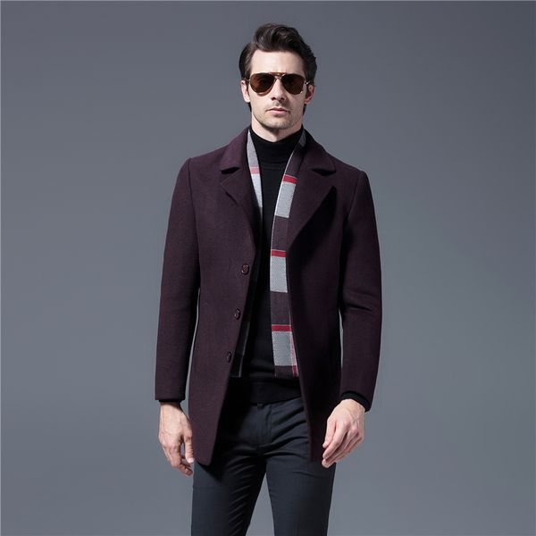 new cashmere coat for men in autumn and winter. wear a long woolen trench coat with a scarf. business casual garment, Black
new cashmere coat for men in autumn and winter. wear a long woolen trench coat with a scarf. business casual garment, Black