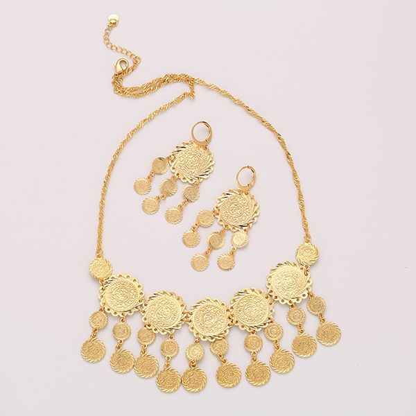 new exquisite bridal wedding jewelry set gold color muslim coin necklace earring middle east arab jewelry gift, Silver
new exquisite bridal wedding jewelry set gold color muslim coin necklace earring middle east arab jewelry gift, Silver