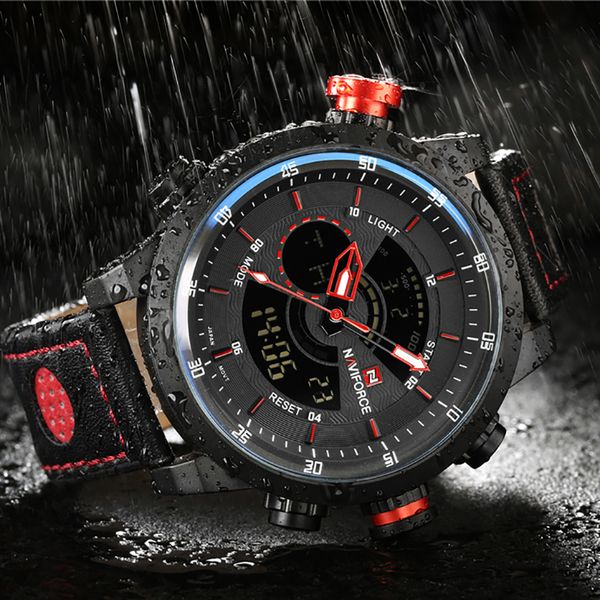 NEW Arrive Sport Watch Men Top Brand NAVIFORCE Chronograph Military Quartz Wristwatch Watperoof Leather Strap Men's Clock 2018 S921
NEW Arrive Sport Watch Men Top Brand NAVIFORCE Chronograph Military Quartz Wristwatch Watperoof Leather Strap Men's Clock 2018 S921