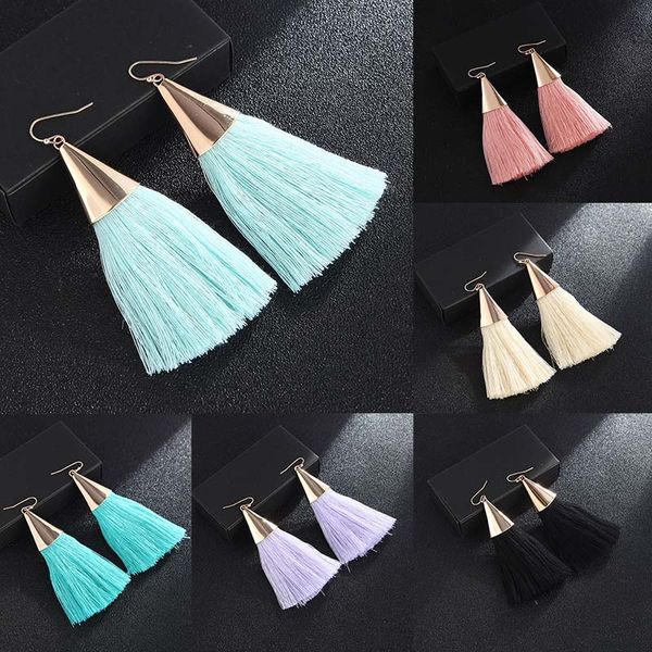 2018 eenvoudige tapered koper weven bohemen kwasten oorbellen voor vrouwen strand sieraden lange bengelen oorbellen verklaring earring, Golden
2018 eenvoudige tapered koper weven bohemen kwasten oorbellen voor vrouwen strand sieraden lange bengelen oorbellen verklaring earring, Golden