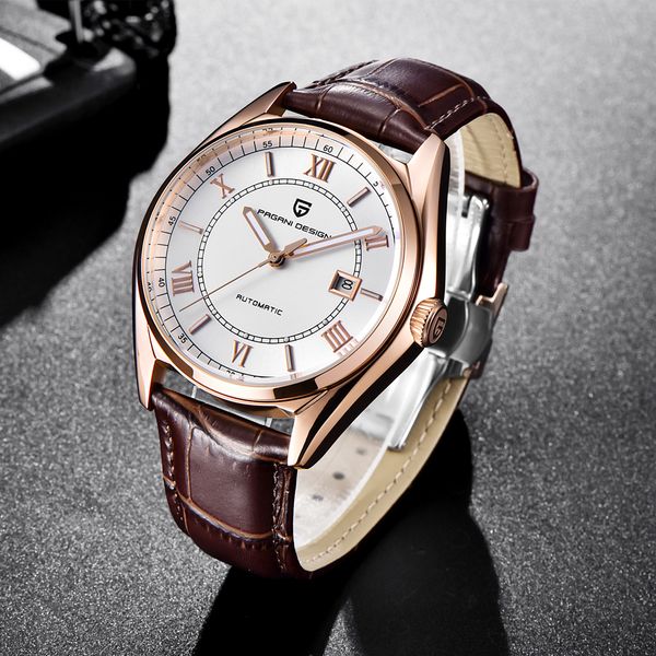 2018 new men watch pagani design luxury men automatic mechanical watch genuine leather business clock support dropshipping, Slivery;brown
2018 new men watch pagani design luxury men automatic mechanical watch genuine leather business clock support dropshipping, Slivery;brown