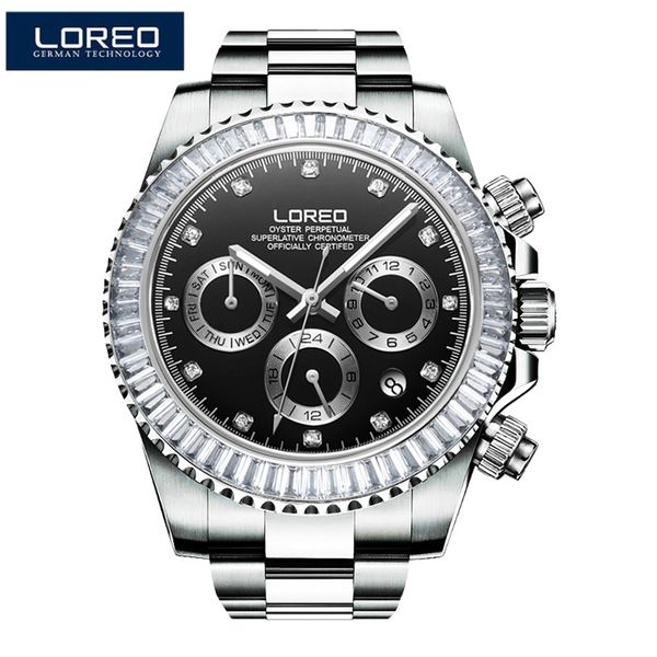 lore automatic mechanical watch mens watches diamond stainless steel 200m waterproof sapphire diving watches, Slivery;brown
lore automatic mechanical watch mens watches diamond stainless steel 200m waterproof sapphire diving watches, Slivery;brown