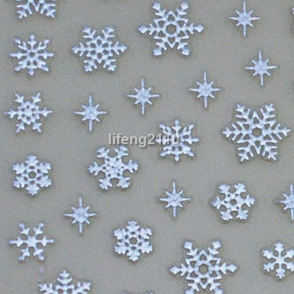 2pcs christmas silver 3d nail art stickers decals nail decoration tools winter style snowflake star design ble040j, Black
2pcs christmas silver 3d nail art stickers decals nail decoration tools winter style snowflake star design ble040j, Black