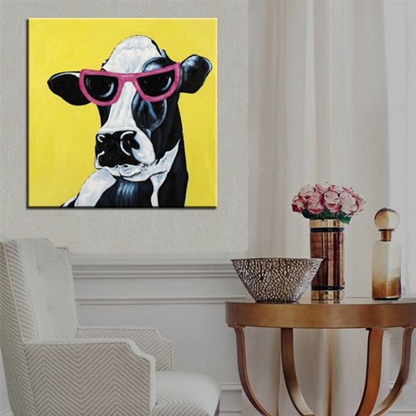 hand-painted abstract animal glass dairy cow oil painting on canvas modern home decor wall art a115
hand-painted abstract animal glass dairy cow oil painting on canvas modern home decor wall art a115