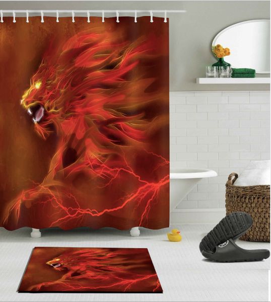 red lion bathroom shower curtains waterproof polyester fabric bath curtains 3d print eco-friendly curtains mats set
red lion bathroom shower curtains waterproof polyester fabric bath curtains 3d print eco-friendly curtains mats set