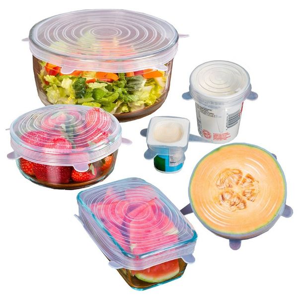 4 colors stretch lid set stretchable silicone food cover wrap fruit lids cover for bowls pots cups retain freshness 6pcs/set dhl
4 colors stretch lid set stretchable silicone food cover wrap fruit lids cover for bowls pots cups retain freshness 6pcs/set dhl