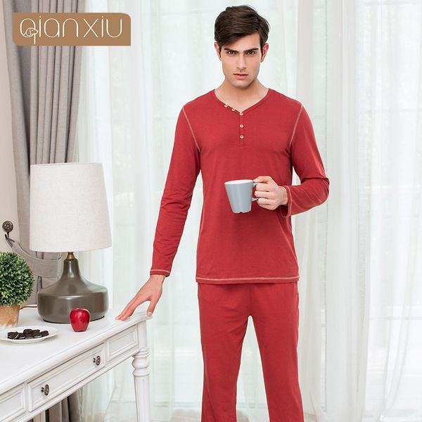 qianxiu 2017 new men's style pajamas suit fashionable color design cotton business travel necessary, Black;brown
qianxiu 2017 new men's style pajamas suit fashionable color design cotton business travel necessary, Black;brown