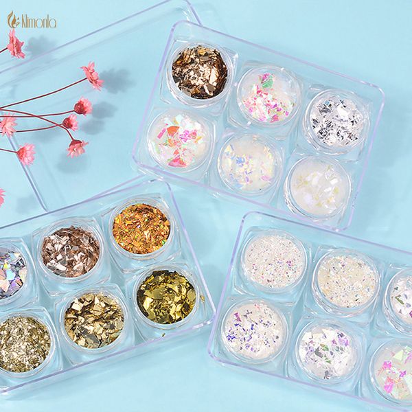 3sets holographic flake nail glitter colorful nail art stickers irregular glass sequins glitter gel polish paillette, Silver;gold
3sets holographic flake nail glitter colorful nail art stickers irregular glass sequins glitter gel polish paillette, Silver;gold