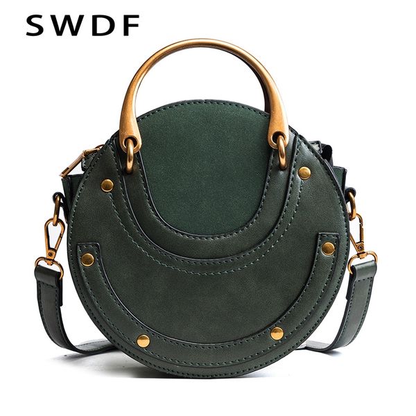 swdf women totes bag fashion circular leather retro metal ring handbag for girl small round lady shoulder messenger bags
swdf women totes bag fashion circular leather retro metal ring handbag for girl small round lady shoulder messenger bags