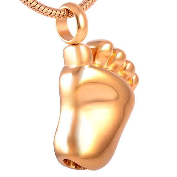 ijd8041 baby foot shape stainless steel cremation urn pendant necklace hold human for ashes urn keepsake memorial jewelry, Silver
ijd8041 baby foot shape stainless steel cremation urn pendant necklace hold human for ashes urn keepsake memorial jewelry, Silver