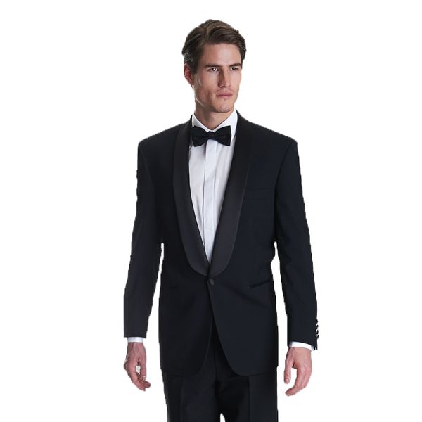 black groom tuxedos men wedding suits custom made groomsmen wear slim fit man blazers 2 piece jacket black shawl lapel one button, Black;gray
black groom tuxedos men wedding suits custom made groomsmen wear slim fit man blazers 2 piece jacket black shawl lapel one button, Black;gray