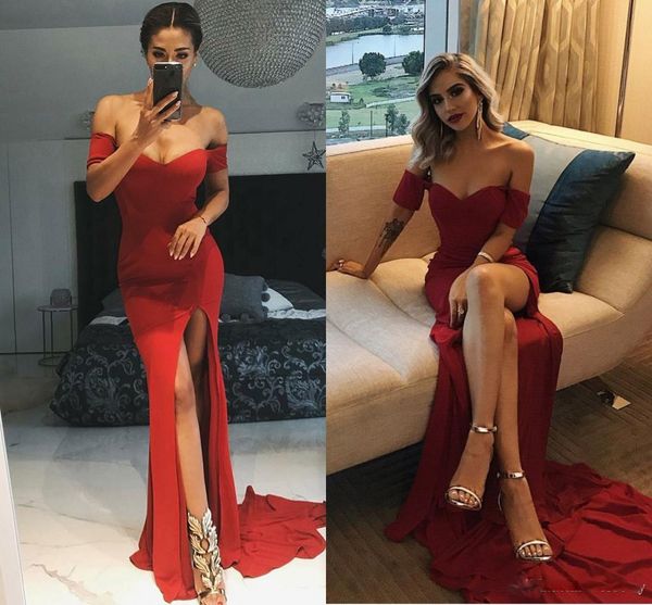 black 2018 long simple prom dresses off-shoulder v-neck front split backless sweep train evening gowns
black 2018 long simple prom dresses off-shoulder v-neck front split backless sweep train evening gowns