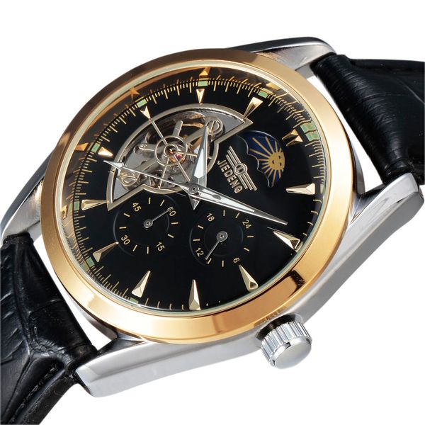 2016 brand men's fashion moon phase 24 hour/60 min sub-dial leather strap automatic mechanical men wrist watch, Slivery;brown
2016 brand men's fashion moon phase 24 hour/60 min sub-dial leather strap automatic mechanical men wrist watch, Slivery;brown