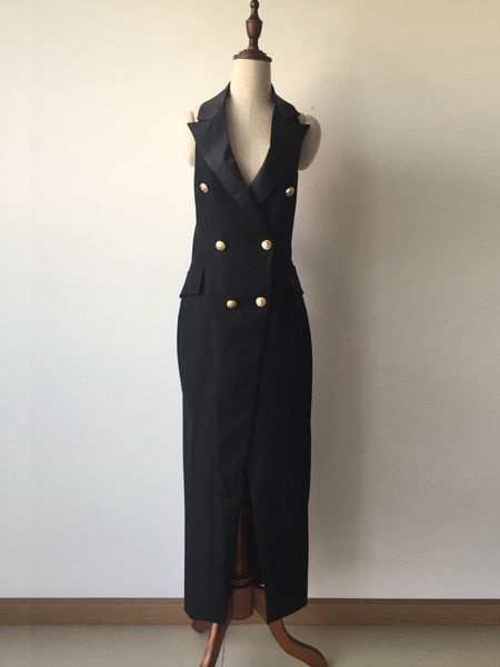 New with label brand b original de ign women 039 metal buckle double brea ted halter uit collar leevele backle dre
New with label brand b original de ign women 039 metal buckle double brea ted halter uit collar leevele backle dre