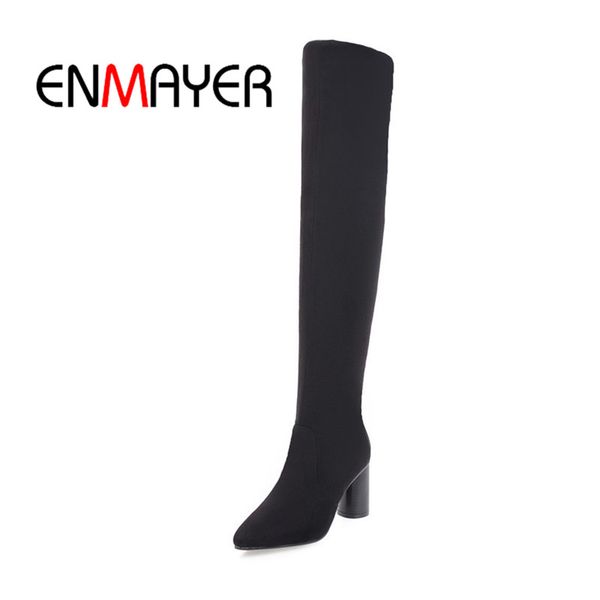 enmayer women knee high boots big size34-46 pointed toe square heels lady high heel boots causal slip on flock shoes woman cr923, Black
enmayer women knee high boots big size34-46 pointed toe square heels lady high heel boots causal slip on flock shoes woman cr923, Black