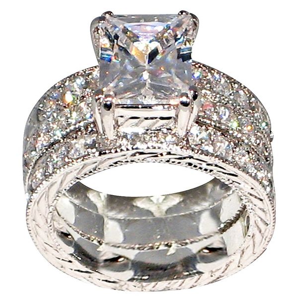 3pcs stunning wedding band ring luxury jewelry 10kt white gold filled princess cut z cz diamond women engagement 3 in 1 ring set gift, Slivery;golden
3pcs stunning wedding band ring luxury jewelry 10kt white gold filled princess cut z cz diamond women engagement 3 in 1 ring set gift, Slivery;golden