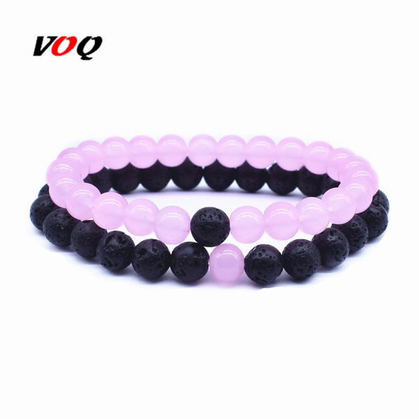 2pcs/set trendy distance bracelet sets natural stone pink and black beads bracelets&bangles couple jewelry friend
2pcs/set trendy distance bracelet sets natural stone pink and black beads bracelets&bangles couple jewelry friend