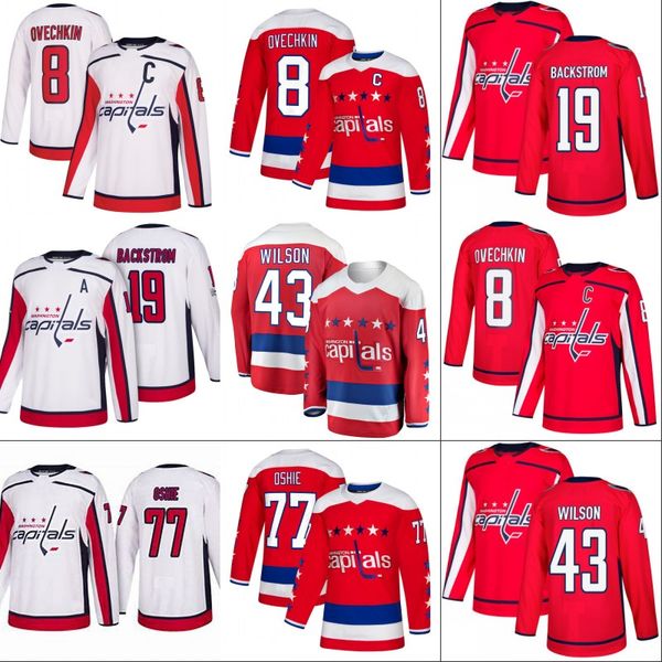 Washington Capitals Jersey 8 Alex Ovechkin 19 Nicklas Backstrom 43 Tom Wilson 70 Braden Holtby 74 John Carlson 77 T.J. Oshie Hockey Jerseys