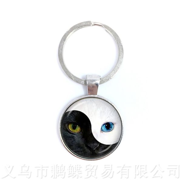 chinese yinyang taichi ba gua cat eyes keychains black and white new glass dome keyring for men women jewelry, Silver
chinese yinyang taichi ba gua cat eyes keychains black and white new glass dome keyring for men women jewelry, Silver