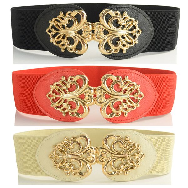 women ladies gold floral buckle belt elastic stretch dress waistband decoration blthg0344, Black;brown
women ladies gold floral buckle belt elastic stretch dress waistband decoration blthg0344, Black;brown