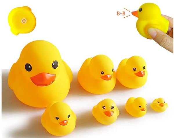 Wholesale Baby Bath Water Toy Toys Sounds Yellow Rubber Ducks Kids Bathe Children Swimming Beach Gifts Gear Baby Kids Bath Water Toy Zf 003