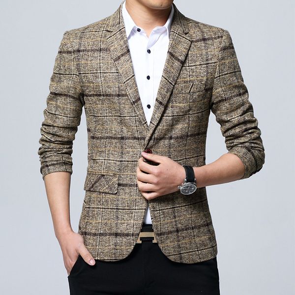 2018 new arrival khaki suit jacket men casual plaid slim ft fashon blazer male simple smart casual coat single button 4xl 5xl, White;black
2018 new arrival khaki suit jacket men casual plaid slim ft fashon blazer male simple smart casual coat single button 4xl 5xl, White;black