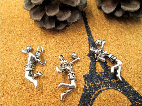 30pcs--volleyball players charms, antique tibetan silver 3d volleyball charm pendants 28x19mm, Bronze;silver
30pcs--volleyball players charms, antique tibetan silver 3d volleyball charm pendants 28x19mm, Bronze;silver