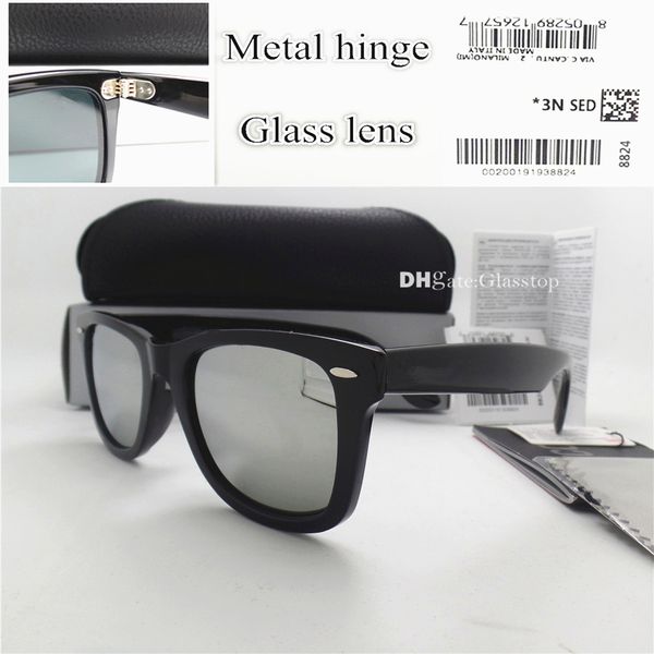 glass lens metal hinge brand designer men women plank frame sunglasses uv400 52mm vintage shade mercury mirror leather box, White;black
glass lens metal hinge brand designer men women plank frame sunglasses uv400 52mm vintage shade mercury mirror leather box, White;black