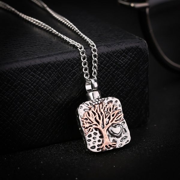 fashion alloy tree of life cremation necklace with chain screw perfume locket bone bottle urn ashes holder keepsake jewelry, Silver
fashion alloy tree of life cremation necklace with chain screw perfume locket bone bottle urn ashes holder keepsake jewelry, Silver
