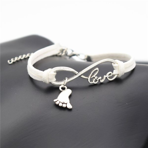afshor unique handmade silver infinity love words wrap leather bracelet for women men lovely gift baby little feet charms jewelry bracelets, Golden;silver
afshor unique handmade silver infinity love words wrap leather bracelet for women men lovely gift baby little feet charms jewelry bracelets, Golden;silver