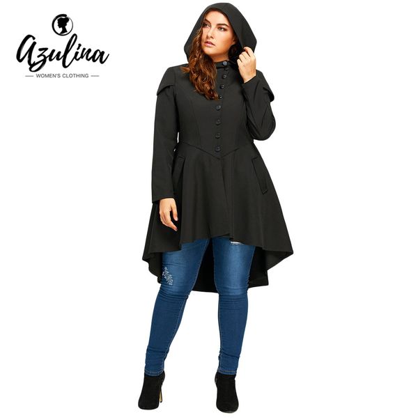 azulina plus size lace up high low hooded trench coat female halloween outwear autumn layered gothic high waist women overcoat, Tan;black
azulina plus size lace up high low hooded trench coat female halloween outwear autumn layered gothic high waist women overcoat, Tan;black