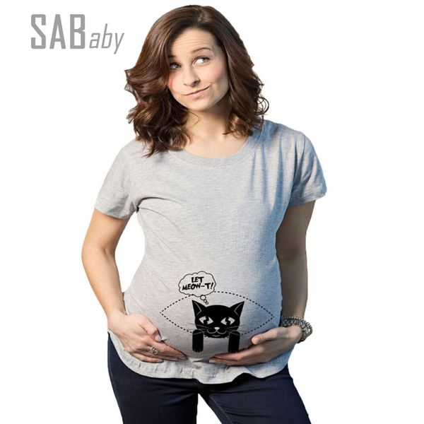 short sleeve maternity clothes fashion maternity tshirt casual clothing black cat printed for pregnant women fy138, White
short sleeve maternity clothes fashion maternity tshirt casual clothing black cat printed for pregnant women fy138, White
