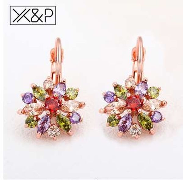 x&p fashion flower gold stud earrings for women girl birthday zircon stone earring, Golden
x&p fashion flower gold stud earrings for women girl birthday zircon stone earring, Golden