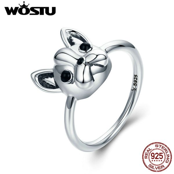 wostu 100% 925 sterling sier loyal partners french bulldog dog animal female ring for women fashion jewelry fir261, Golden;silver
wostu 100% 925 sterling sier loyal partners french bulldog dog animal female ring for women fashion jewelry fir261, Golden;silver