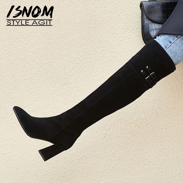 isnom cow suede high heels women boots pointed toe zip footwear over the knee female boot party shoes woman 2018 winter black
isnom cow suede high heels women boots pointed toe zip footwear over the knee female boot party shoes woman 2018 winter black