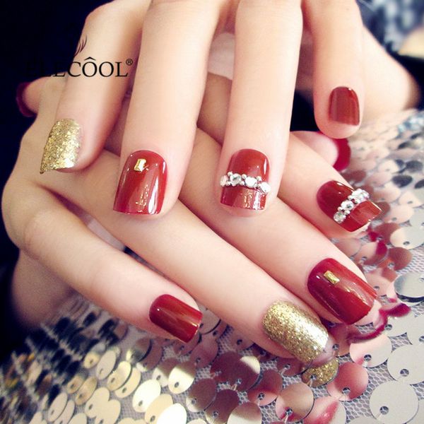 elecool 24pcs false nails gold red acrylic faux ongles patch nail chip nail art accessories easy to paste naklejki na paznokcie, Red;gold
elecool 24pcs false nails gold red acrylic faux ongles patch nail chip nail art accessories easy to paste naklejki na paznokcie, Red;gold