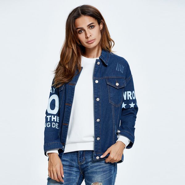 2018 sell women denim fashion euramerica autumn and winter cover button long sleeved cowboy blouse printing cowboy clothes, Black;brown
2018 sell women denim fashion euramerica autumn and winter cover button long sleeved cowboy blouse printing cowboy clothes, Black;brown