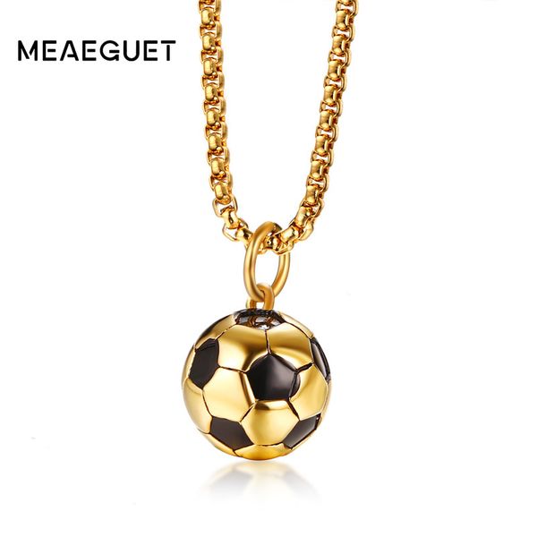 Meaeguet Soccer Necklaces Men Gold-color Stainless Steel Fitness Football Sport Pendant Jewelry Fathers Day Gifts For Dad
Meaeguet Soccer Necklaces Men Gold-color Stainless Steel Fitness Football Sport Pendant Jewelry Fathers Day Gifts For Dad