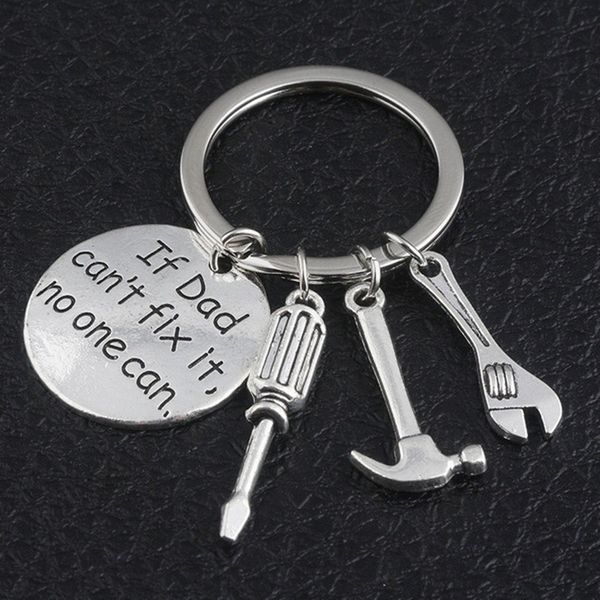 creative keyring ''if dad can''t fix it no one can'' hand tools keychain father's day birthday gift metal key chain, Silver
creative keyring ''if dad can''t fix it no one can'' hand tools keychain father's day birthday gift metal key chain, Silver