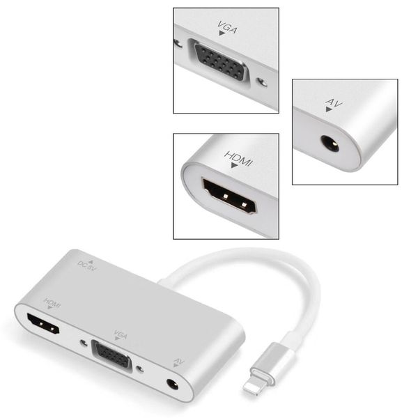 Lightning av adapter plug and play hdmi vga and av converter for iphone x max iphone x iphone xr
Lightning av adapter plug and play hdmi vga and av converter for iphone x max iphone x iphone xr