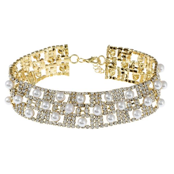 imitation diamond pearl chokers layered necklace wide statement female collar for ladies party costume jewelery christmas gift, Black
imitation diamond pearl chokers layered necklace wide statement female collar for ladies party costume jewelery christmas gift, Black